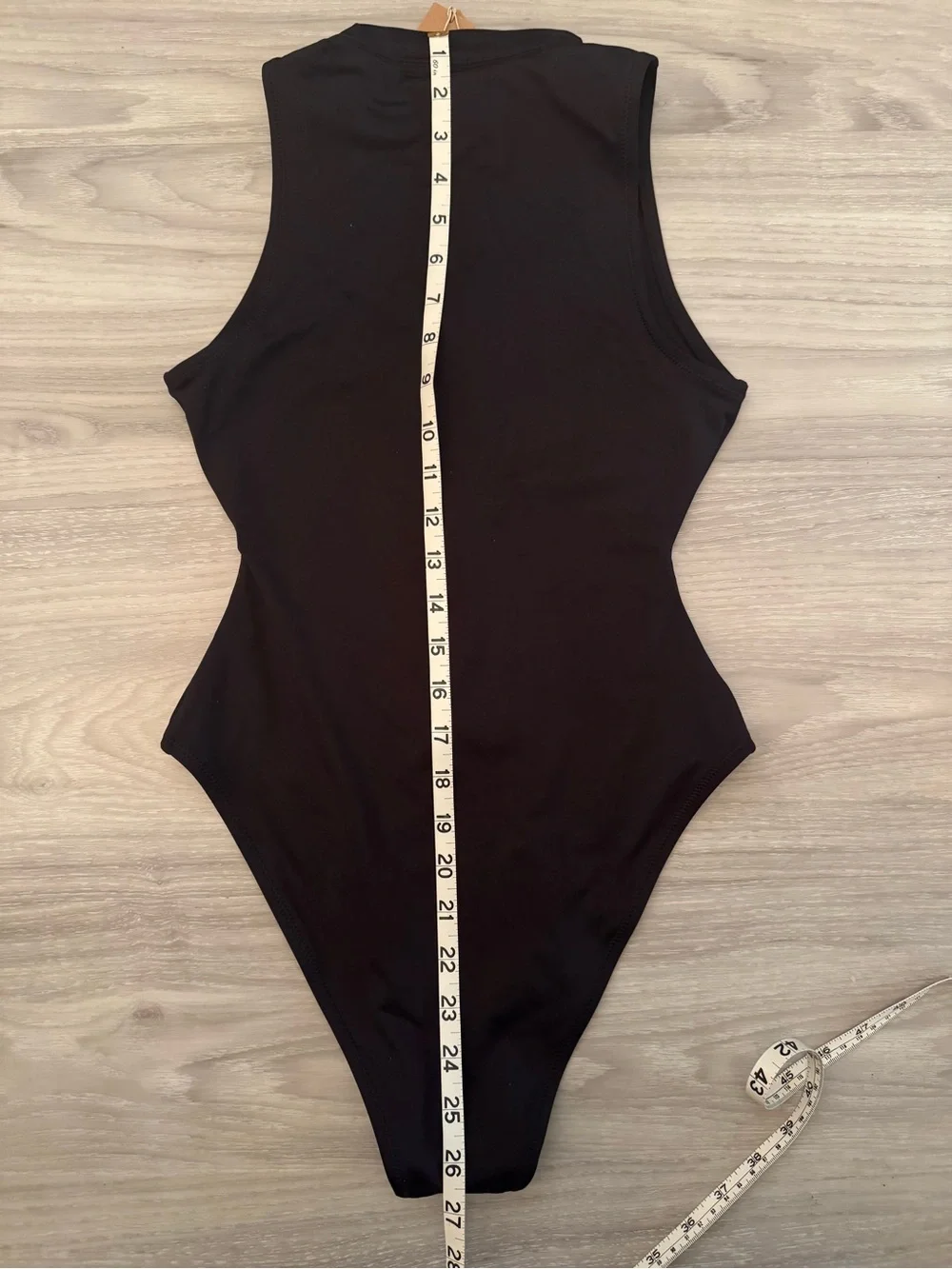 SKIMS | Recycled Swim Sleeveless One Piece | High Neck | Zip Up | Onyx | Size XS